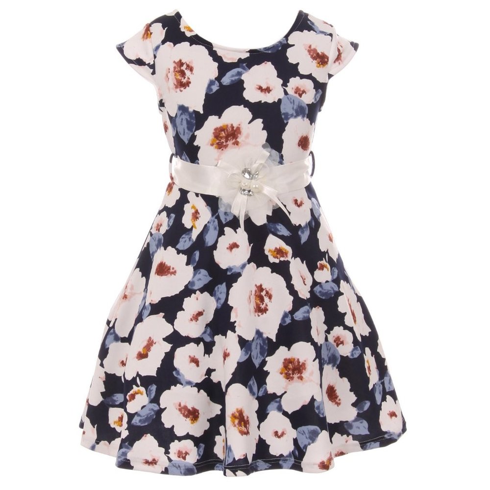 Toddler Little Girls Dress Floral Graduation Summer Birthday Flower Girl Dress